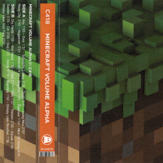 Minecraft Volume Alpha (CASSETTE - UNOFFICAL) | Mint (M) Mint (M) - SOUNDTRACK *SEALED*