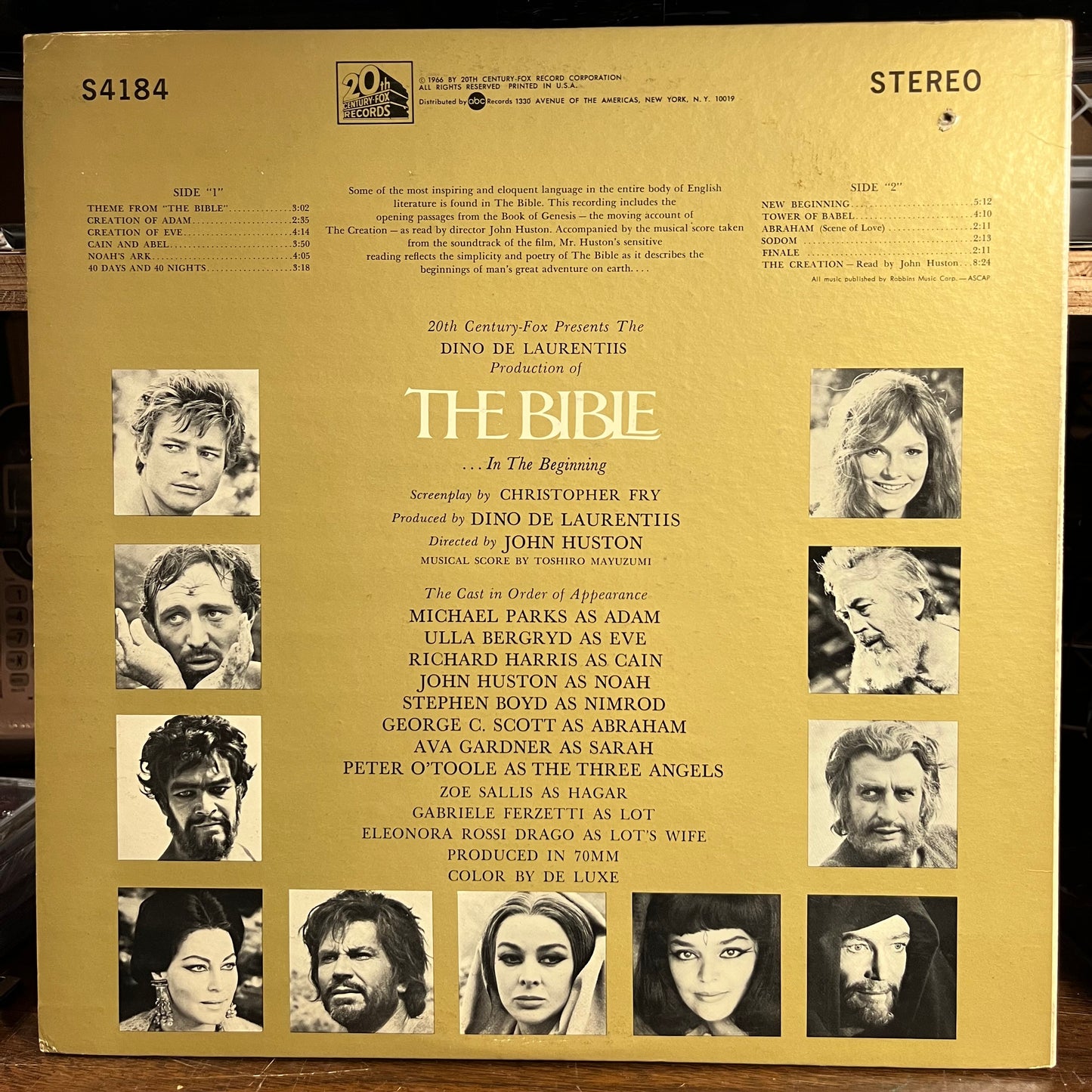 The Bible ... In The Beginning (Original Motion Picture Soundtrack Album) (VINYL) | Excellent+ (EX+) Excellent (EX) - SOUNDTRACK / USED *EXCELLENT+*