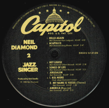 Neil Diamond - The Jazz Singer (Original Songs From The Motion Picture) | Excellent (EX) Excellent (EX) - SOUNDTRACK / USED *EXCELLENT+*