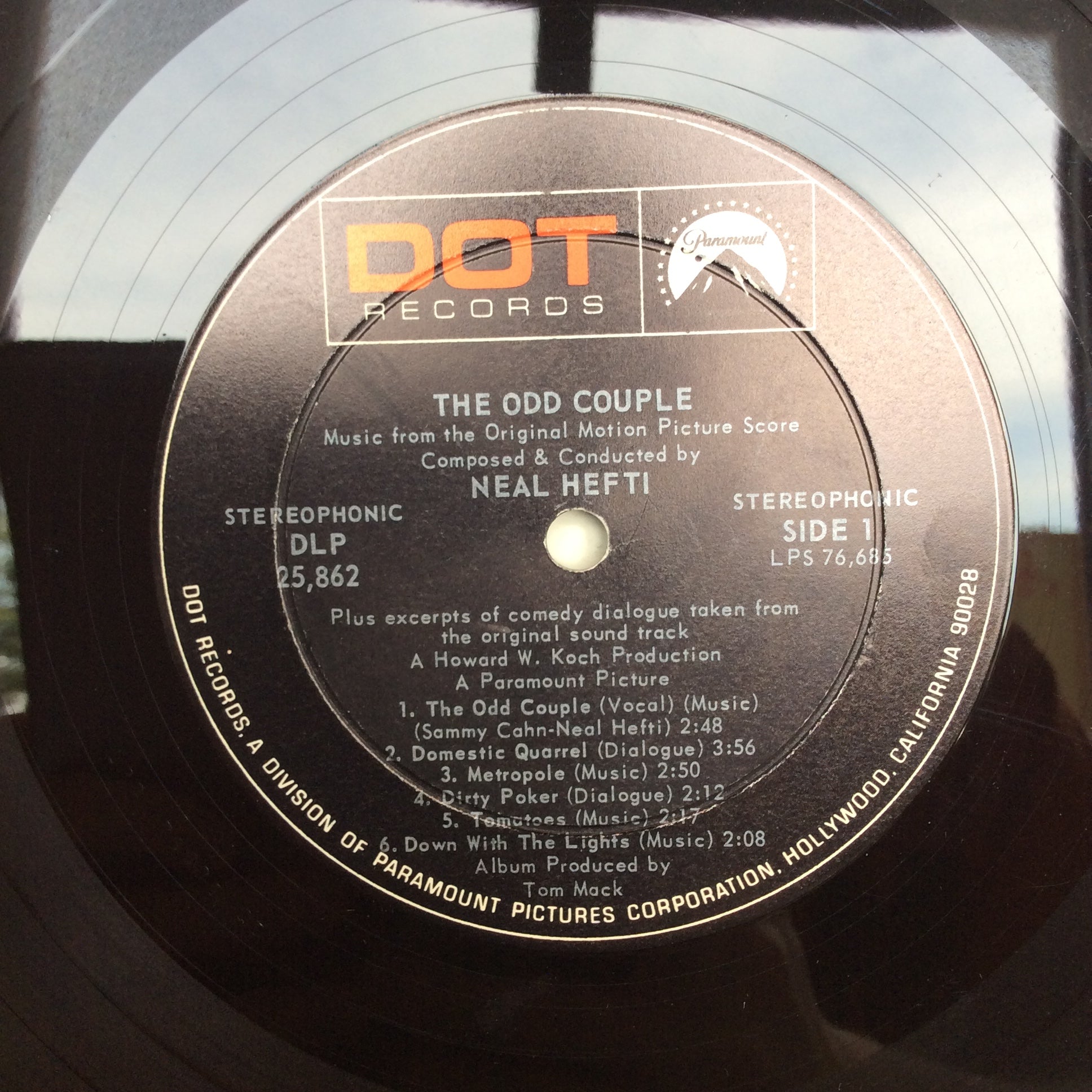 The Odd Couple (Music From The Original Motion Picture Score) (VINYL) | Excellent+ (EX+) Very Good Plus (VG+) - SOUNDTRACK / USED *EXCELLENT+*