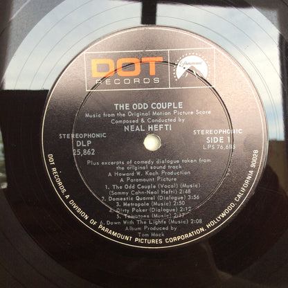 The Odd Couple (Music From The Original Motion Picture Score) (VINYL) | Excellent+ (EX+) Very Good Plus (VG+) - SOUNDTRACK / USED *EXCELLENT+*