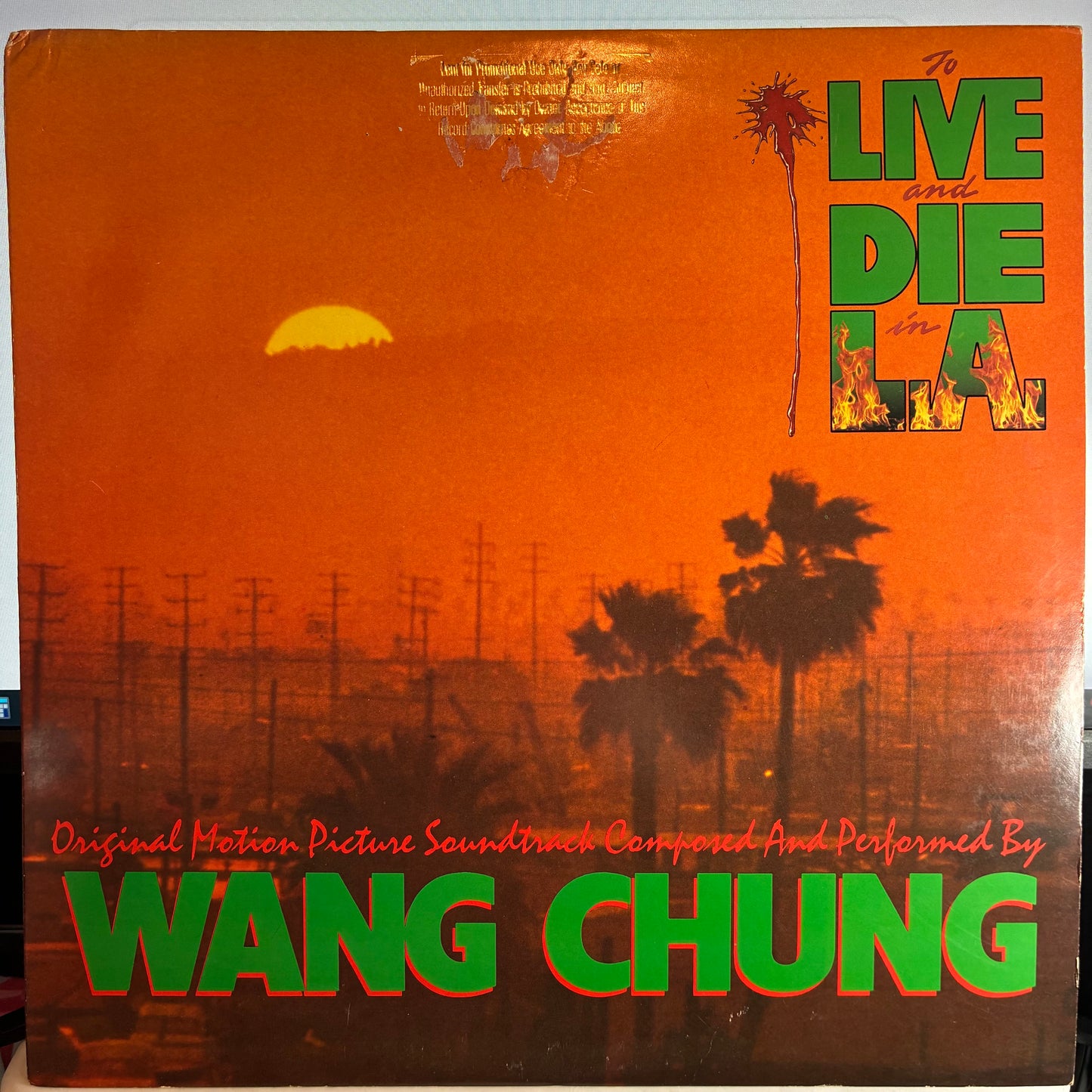 To Live And Die In L.A. (Music From The Motion Picture) (VINYL) | Excellent+ (EX+) Excellent (EX) - SOUNDTRACK / USED *EXCELLENT+*