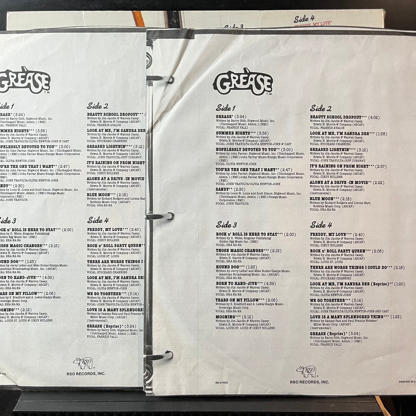 Various - Grease (VINYL 2xLP) | USED Excellent+ (EX+) Excellent (EX) - SOUNDTRACK / USED *EXCELLENT+*