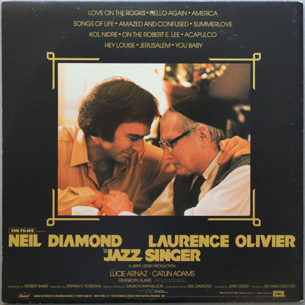 Neil Diamond The Jazz Singer (Original Songs From The Motion Picture) LP Excellent (EX) Excellent (EX)