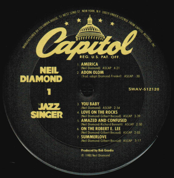 Neil Diamond The Jazz Singer (Original Songs From The Motion Picture) LP Excellent (EX) Excellent (EX)