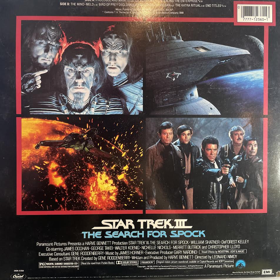 Star Trek III: The Search For Spock (Original Motion Picture Soundtrack) (2xVINYL) | Excellent+ (EX+) Excellent+ (EX+) - SOUNDTRACK / USED *EXCELLENT+*
