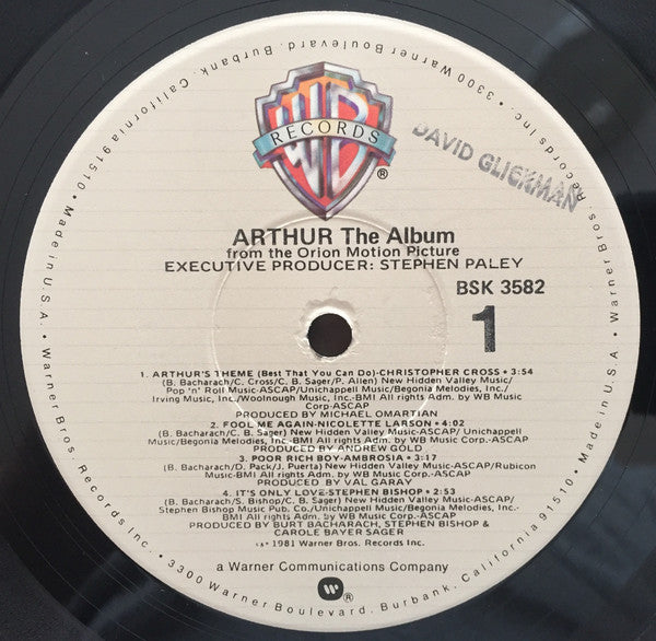 Arthur (The Album) (VINYL) | Excellent (EX) Excellent (EX) - SOUNDTRACK / USED *EXCELLENT*