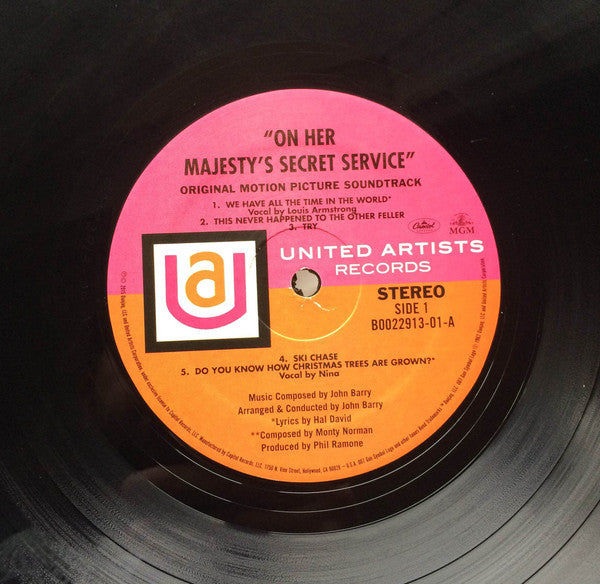 On Her Majesty's Secret Service (Original Motion Picture Soundtrack) (VINYL) | Excellent (EX) Near Mint (NM) - SOUNDTRACK / USED *EXCELLENT*