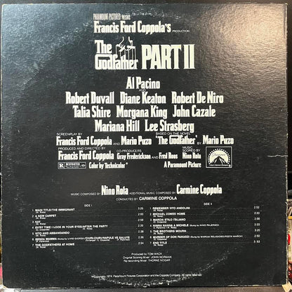 The Godfather Part II (Original Soundtrack Recording) (VINYL) | Excellent (EX) Very Good Plus (VG+) - SOUNDTRACK / USED *EXCELLENT*