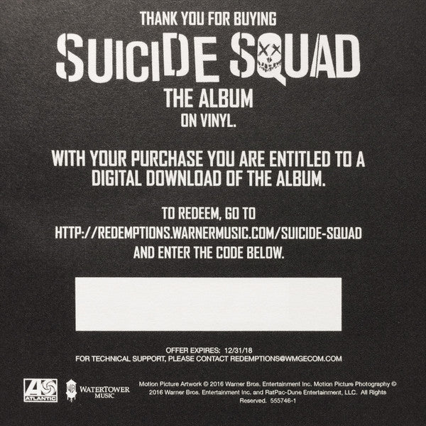 Suicide Squad (The Album) (HOT TOPIC PURPLE 2xVINYL) | Excellent+ (EX+) Near Mint (NM or M-) - SOUNDTRACK / USED *EXCELLENT+*