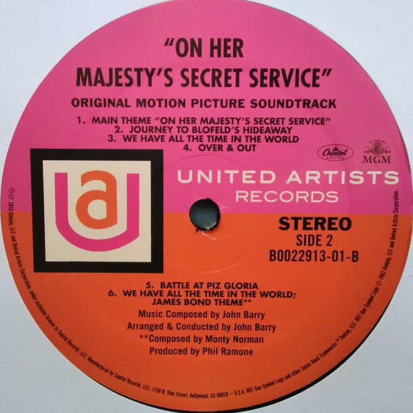 On Her Majesty's Secret Service (Original Motion Picture Soundtrack) (VINYL) | Excellent (EX) Near Mint (NM) - SOUNDTRACK / USED *EXCELLENT*