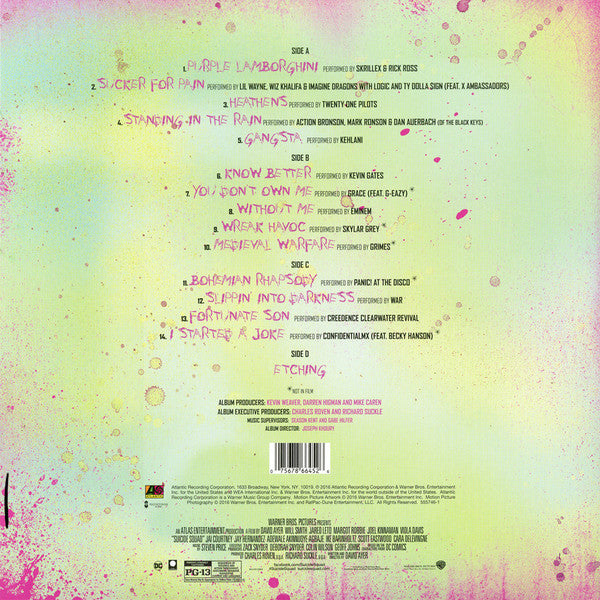 Suicide Squad (The Album) (HOT TOPIC PURPLE 2xVINYL) | Excellent+ (EX+) Near Mint (NM or M-) - SOUNDTRACK / USED *EXCELLENT+*