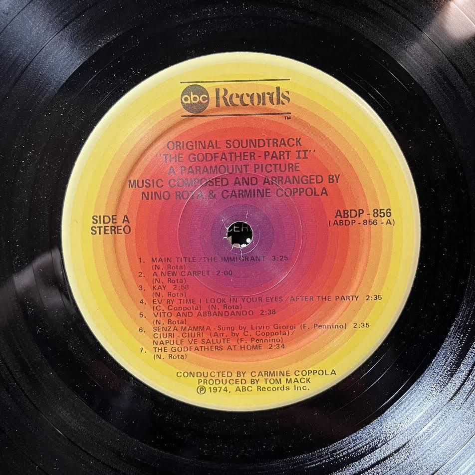 The Godfather Part II (Original Soundtrack Recording) (VINYL) | Excellent (EX) Very Good Plus (VG+) - SOUNDTRACK / USED *EXCELLENT*