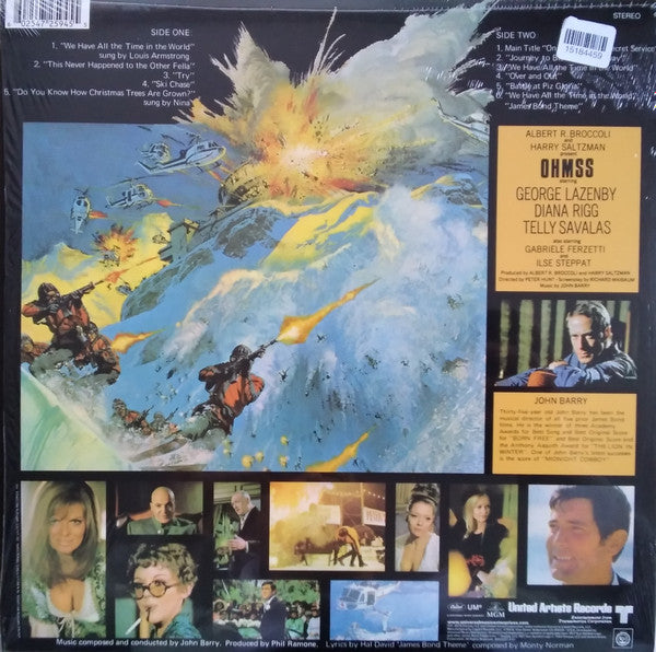 On Her Majesty's Secret Service (Original Motion Picture Soundtrack) (VINYL) | Excellent (EX) Near Mint (NM) - SOUNDTRACK / USED *EXCELLENT*