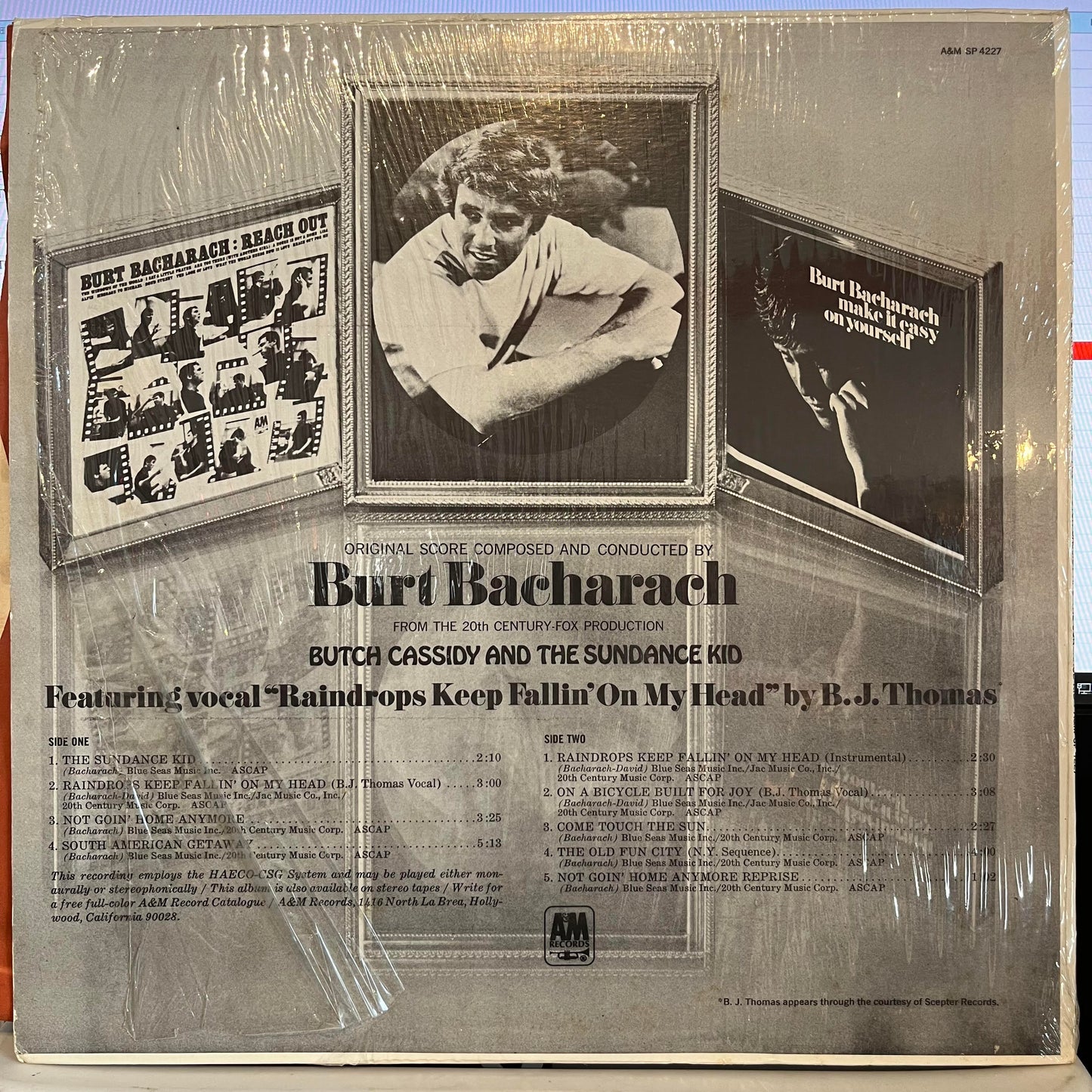 Burt Bacharach - Music From Butch Cassidy And The Sundance Kid *SHRINK* | Excellent (EX) Near Mint (NM) - SOUNDTRACK / USED *EXCELLENT*
