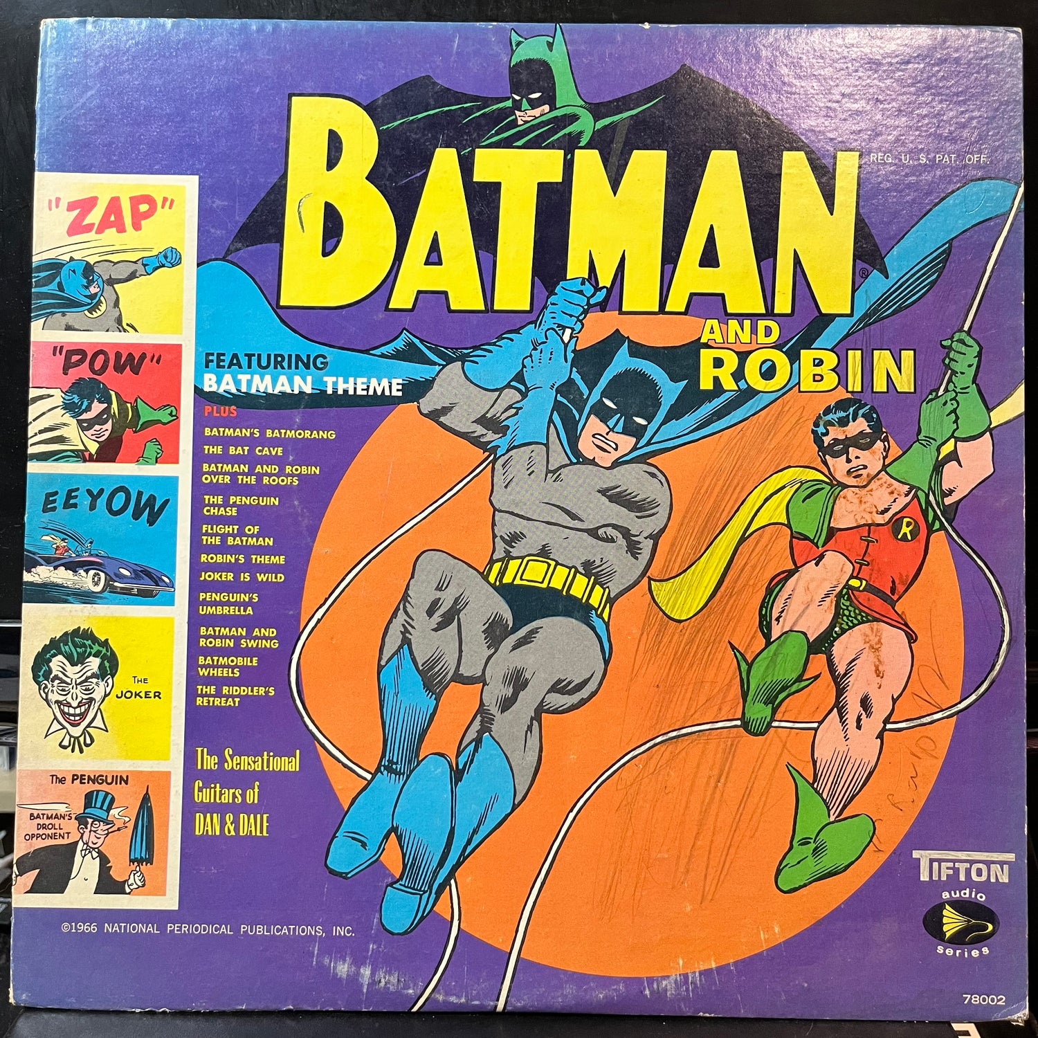 The Sensational Guitars Of Dan & Dale - Batman And Robin (VINYL LP TIFTON 78002 1966) | USED - SOUNDTRACK / USED *GOOD PLUS*