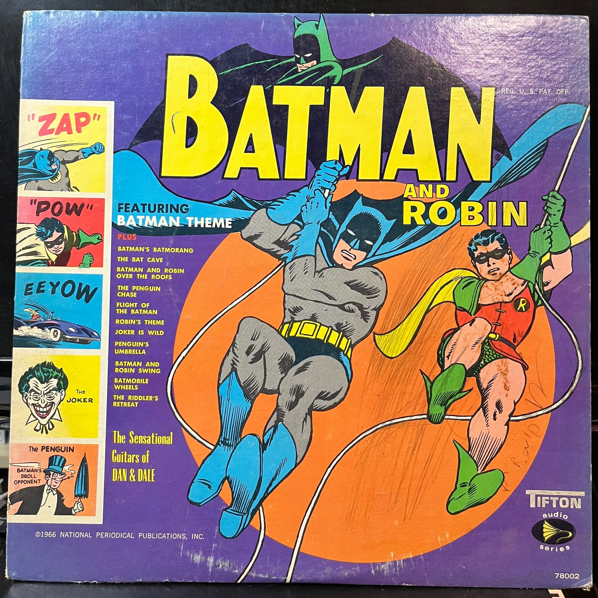 The Sensational Guitars Of Dan & Dale - Batman And Robin (VINYL LP TIFTON 78002 1966) | USED - SOUNDTRACK / USED *GOOD PLUS*