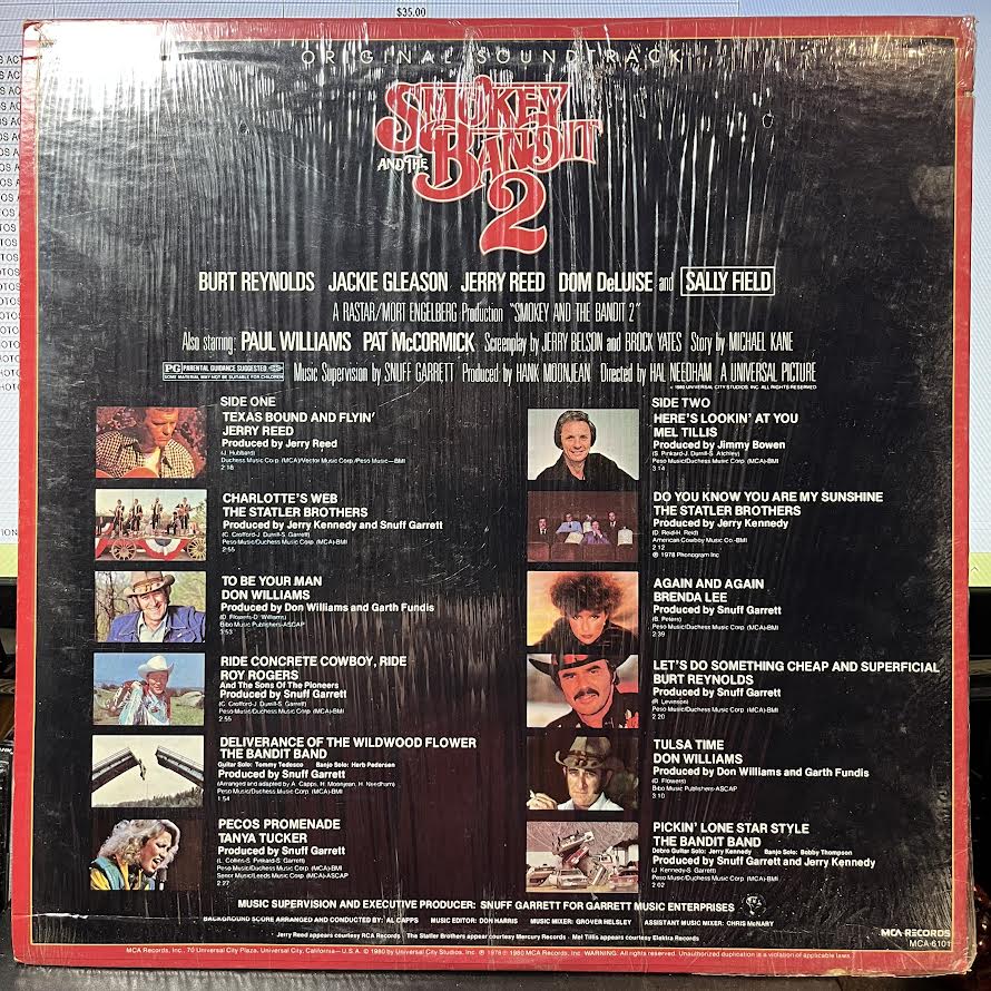 Smokey And The Bandit 2 (Original Soundtrack) (VINYL) | Near Mint- (NM-) Near Mint- (NM-) - SOUNDTRACK / USED *NEAR MINT-*