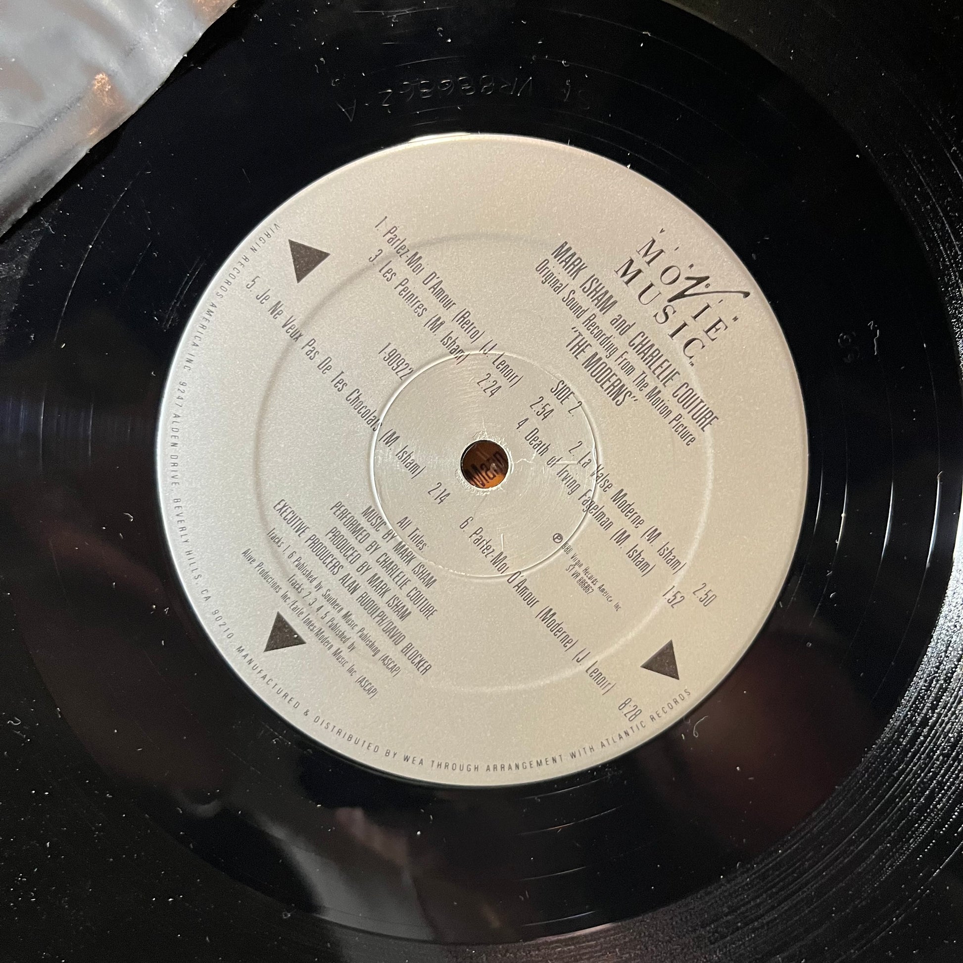 Mark Isham And Charlelie Couture - The Moderns (VINYL LP VIRGIN 7 90922-1 1988) | USED Near Mint- (NM-) Near Mint (NM) - SOUNDTRACK / USED *NEAR MINT-*