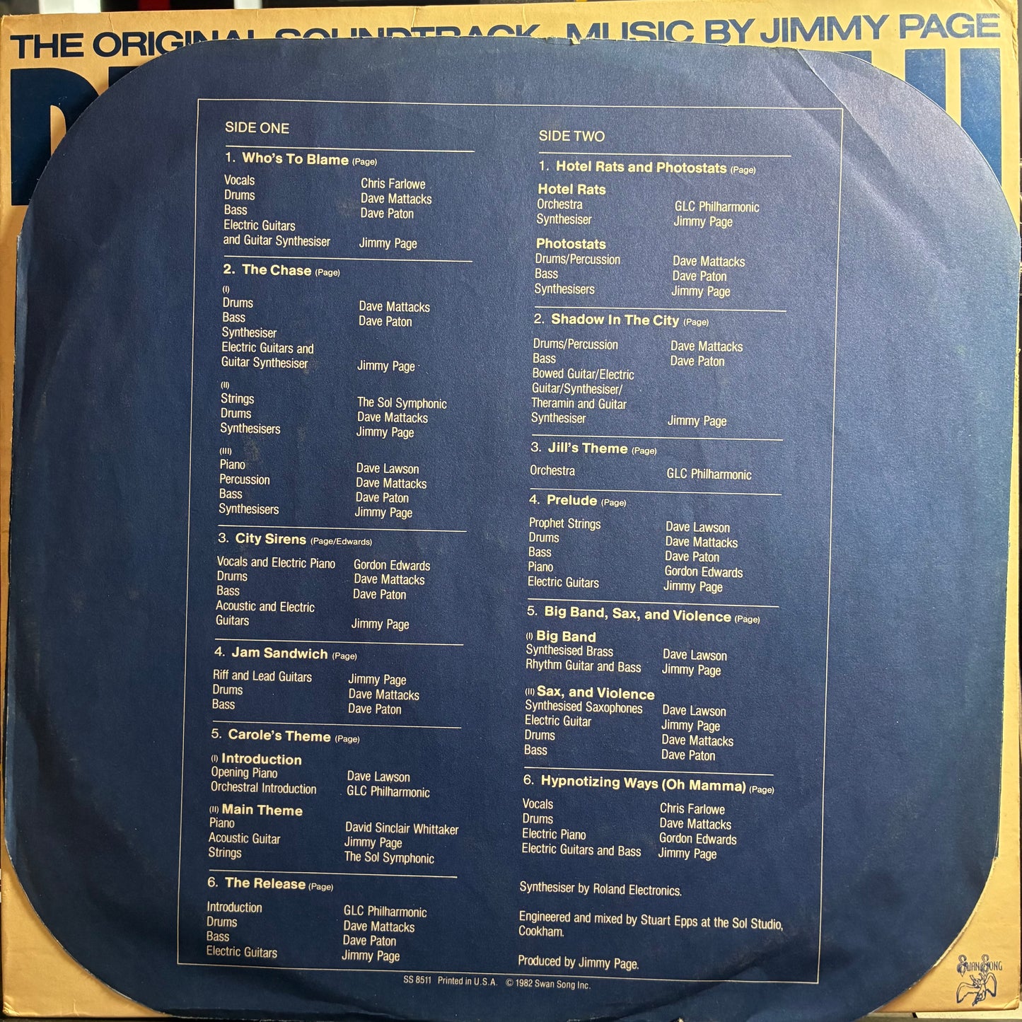 Death Wish II (The Original Soundtrack) (VINYL) | Near Mint (NM or M-) Excellent (EX) - SOUNDTRACK / USED *NEAR MINT*