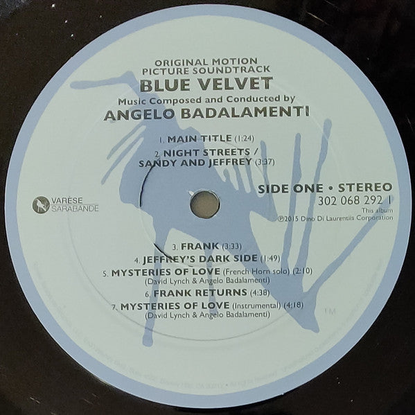 Blue Velvet (Original Motion Picture Soundtrack) (VINYL) | Near Mint (NM) Near Mint (NM) - SOUNDTRACK / USED *NEAR MINT*