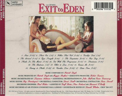 Exit To Eden (Original Motion Picture Soundtrack) (CD) | Near Mint (NM or M-) Near Mint (NM) - SOUNDTRACK / USED *NEAR MINT*