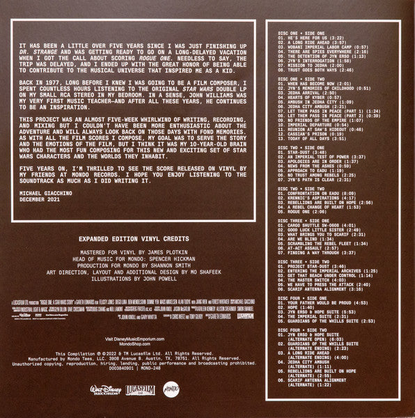 Rogue One: A Star Wars Story (Original Motion Picture Soundtrack Expanded Edition) (4xVINYL BOX) | Near Mint (NM) Near Mint (NM) - SOUNDTRACK / USED *NEAR MINT*