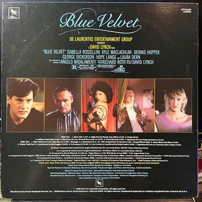 Angelo Badalamenti - Blue Velvet (Original Motion Picture Soundtrack) (VINYL) | Near Mint (NM) Excellent+ (EX+) - SOUNDTRACK / USED *NEAR MINT*