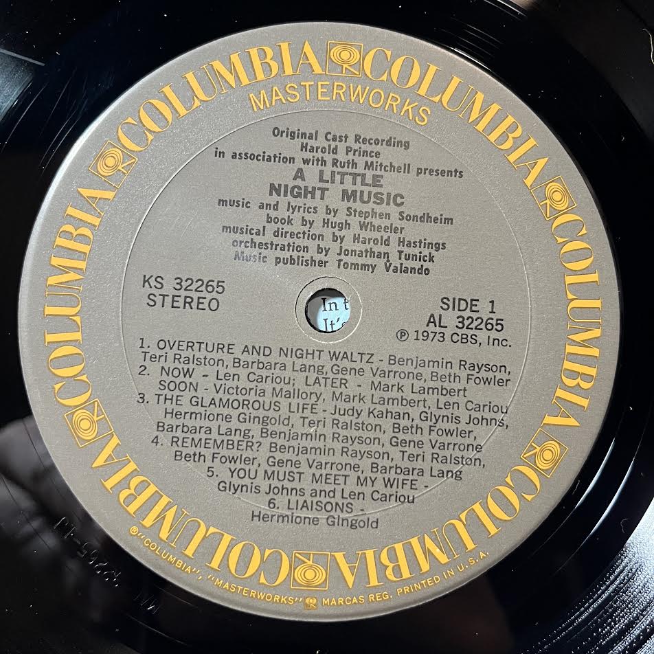 A Little Night Music (Original Broadway Cast Album) (VINYL) | Near Mint (NM) Near Mint (NM) - SOUNDTRACK / USED *NEAR MINT*