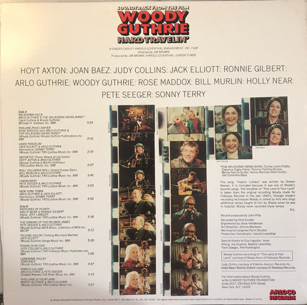 Various - Soundtrack From The Film Woody Guthrie Hard Travelin' | Near Mint (NM) Near Mint (NM) - SOUNDTRACK / USED *NEAR MINT*