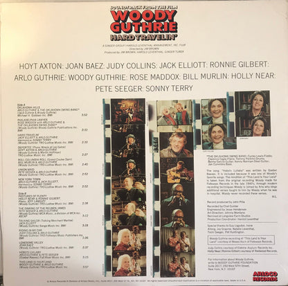 Various - Soundtrack From The Film Woody Guthrie Hard Travelin' | Near Mint (NM) Near Mint (NM) - SOUNDTRACK / USED *NEAR MINT*