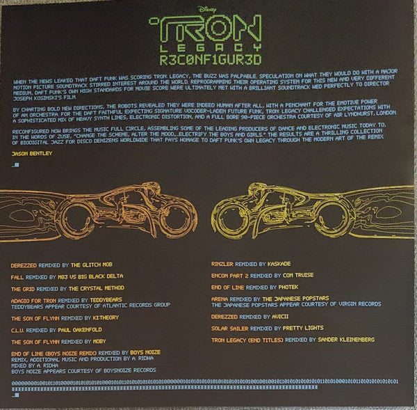 Daft Punk - TRON: Legacy Reconfigured (VINYL 2xLP WALT DISNEY 8750256 2022) | Near Mint (NM or M-) Near Mint (NM) - SOUNDTRACK / USED *NEAR MINT*