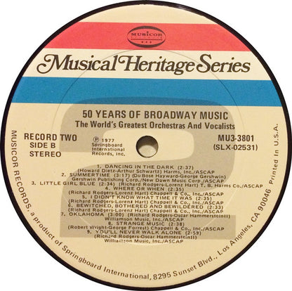 50 Years Of Broadway Music | Near Mint (NM) Near Mint (NM) - SOUNDTRACK / USED *NEAR MINT*