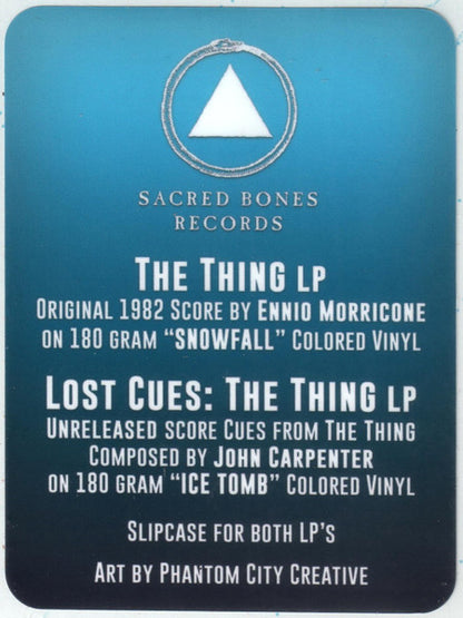 John Carpenter's The Thing / Lost Cues: The Thing (BOX SET) | Near Mint (NM) Near Mint (NM) - SOUNDTRACK / USED *NEAR MINT*