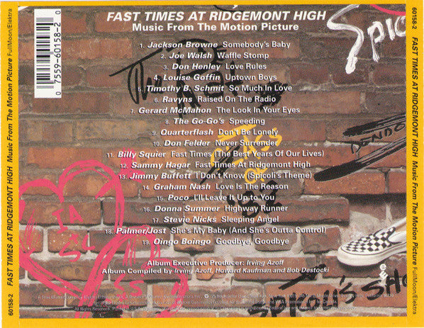 Fast Times At Ridgemont High • Music From The Motion Picture (CD) | Near Mint (NM) Near Mint (NM) - SOUNDTRACK / USED *NEAR MINT*