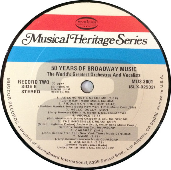 50 Years Of Broadway Music | Near Mint (NM) Near Mint (NM) - SOUNDTRACK / USED *NEAR MINT*