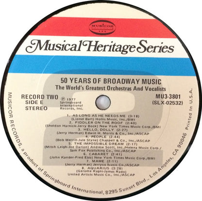 50 Years Of Broadway Music | Near Mint (NM) Near Mint (NM) - SOUNDTRACK / USED *NEAR MINT*