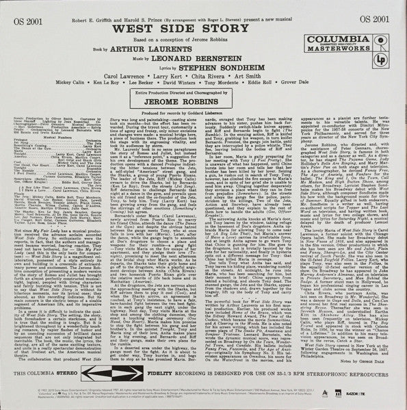 West Side Story - Original Broadway Cast (2xVINYL) | Near Mint (NM) Near Mint (NM) - SOUNDTRACK / USED *NEAR MINT*