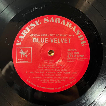 Angelo Badalamenti - Blue Velvet (Original Motion Picture Soundtrack) (VINYL) | Near Mint (NM) Excellent+ (EX+) - SOUNDTRACK / USED *NEAR MINT*