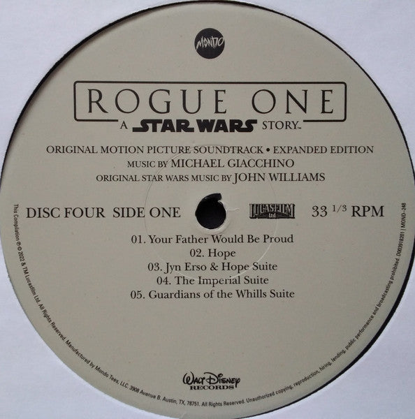 Rogue One: A Star Wars Story (Original Motion Picture Soundtrack Expanded Edition) (4xVINYL BOX) | Near Mint (NM) Near Mint (NM) - SOUNDTRACK / USED *NEAR MINT*