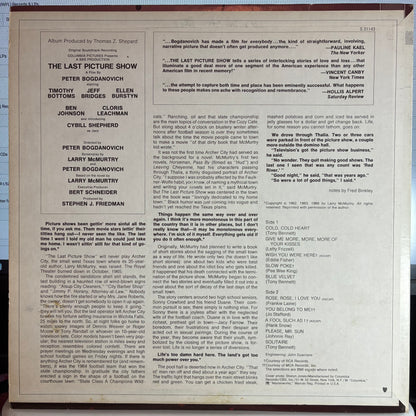 The Last Picture Show (Original Soundtrack Recording) (VINYL) | Very Good Plus (VG+) Excellent (EX) - SOUNDTRACK / USED *VERY GOOD+*