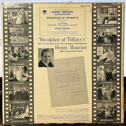 Breakfast At Tiffany's (Music From The Motion Picture Score) (VINYL) | Very Good Plus Plus (VG++) Excellent (EX) - SOUNDTRACK / USED *VERY GOOD++*