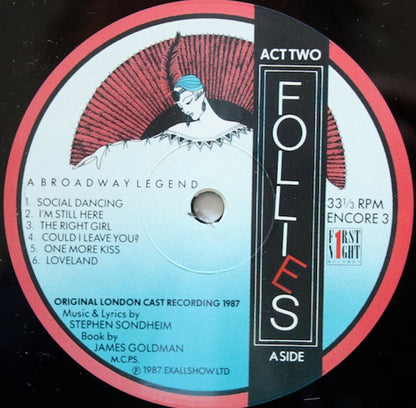 Follies - A Broadway Legend (Original London Cast, 1987) (2xVINYL) | Very Good Plus (VG+) Excellent (EX) - SOUNDTRACK / USED *VERY GOOD+*
