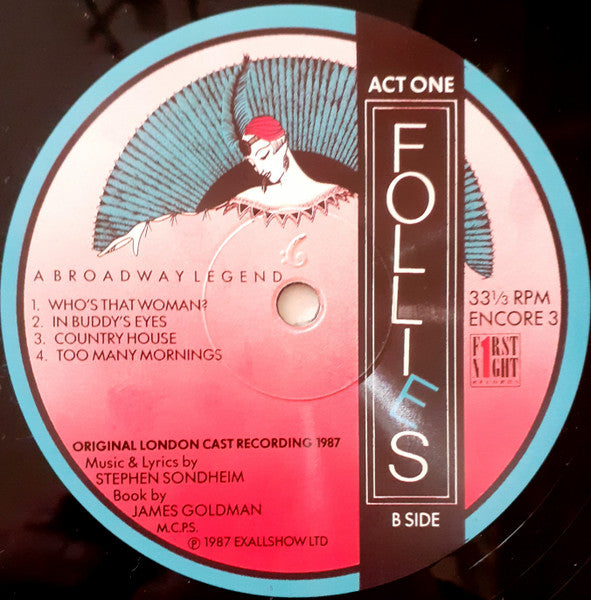 Follies - A Broadway Legend (Original London Cast, 1987) (2xVINYL) | Very Good Plus (VG+) Excellent (EX) - SOUNDTRACK / USED *VERY GOOD+*