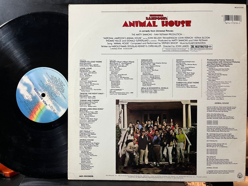 Various - National Lampoon's Animal House (Original Motion Picture Soundtrack) (VINYL) | Very Good Plus Plus (VG++) Excellent (EX) - SOUNDTRACK / USED *VERY GOOD++*