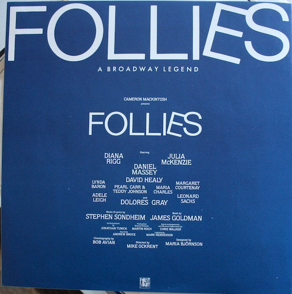 Follies - A Broadway Legend (Original London Cast, 1987) (2xVINYL) | Very Good Plus (VG+) Excellent (EX) - SOUNDTRACK / USED *VERY GOOD+*