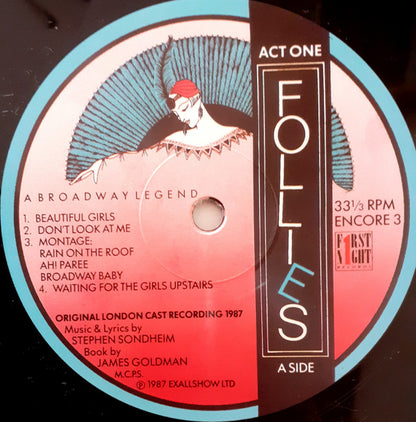Follies - A Broadway Legend (Original London Cast, 1987) (2xVINYL) | Very Good Plus (VG+) Excellent (EX) - SOUNDTRACK / USED *VERY GOOD+*