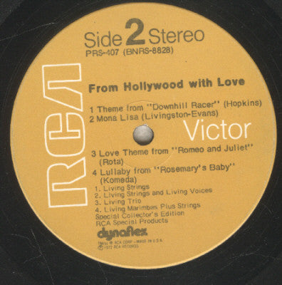 Various From Hollywood With Love LP Mint (M) Near Mint (NM or M-)
