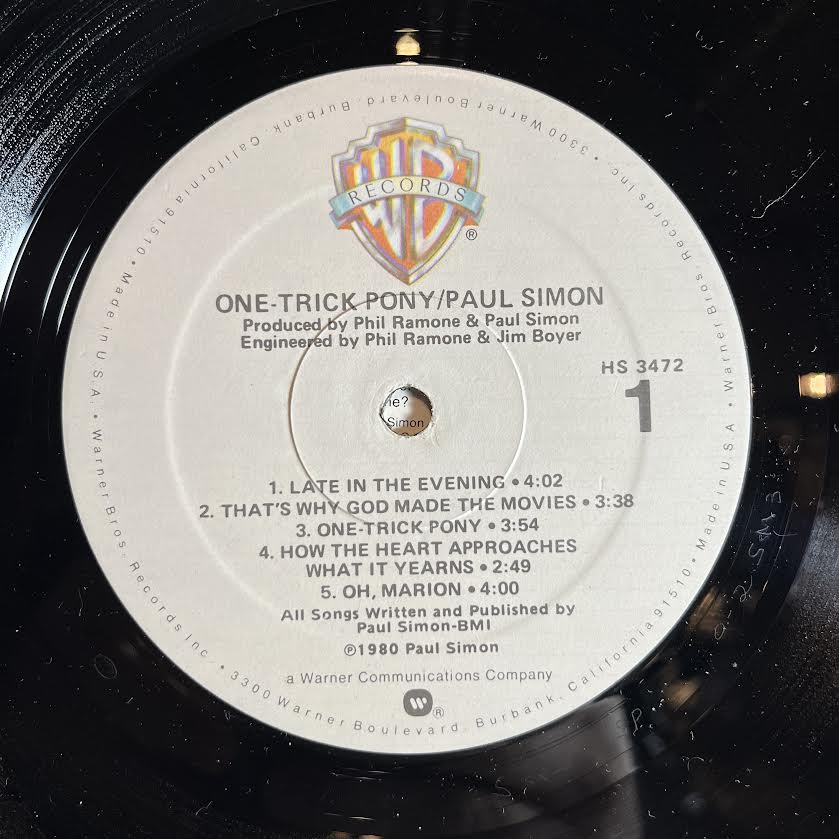 Paul Simon - One-Trick Pony *SPECIALTY 1980* | Near Mint (NM) Near Mint (NM) - SOUNTRACK / USED *NEAR MINT*