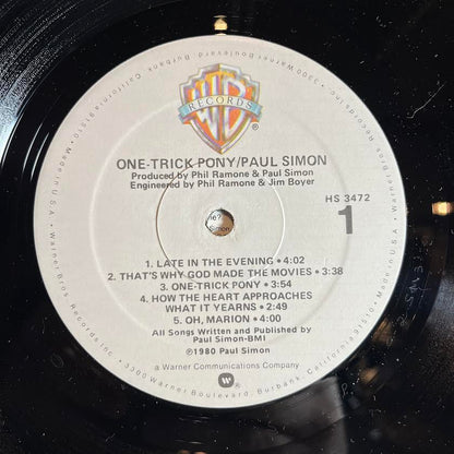 Paul Simon - One-Trick Pony *SPECIALTY 1980* | Near Mint (NM) Near Mint (NM) - SOUNTRACK / USED *NEAR MINT*